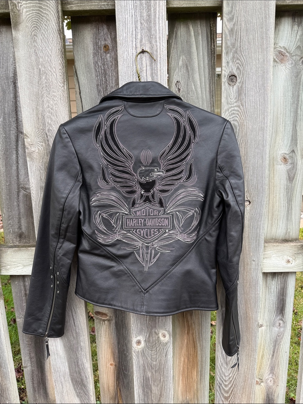Harley Davidson ISIS Eagle leather moto jacket